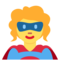 Woman Superhero emoji on Twitter